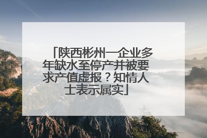 陕西彬州一企业多年缺水至停产并被要求产值虚报？知情人士表示属实